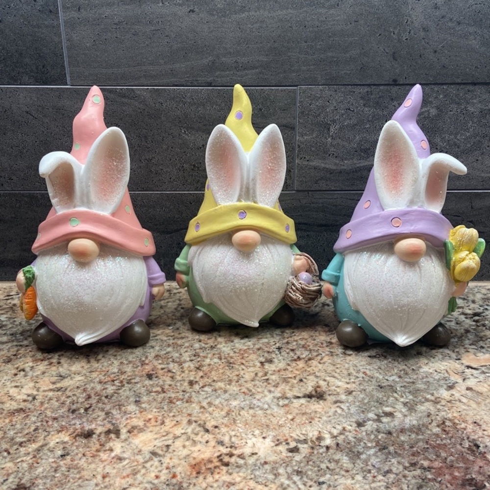 Set of 3 Bunny Gnomes